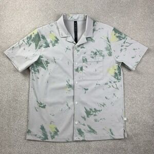 Lululemon Airing Easy Hawaiian Snap Up Shirt Multi Print Short Sleeve Size Large